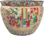 Red Lantern Large 18" Rose Medallion Porcelain Fishbowl Planter by RedLantern