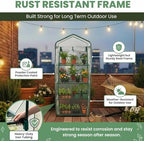 Pure Garden 4 Tier Mini Greenhouse, 27.5x19x63-Inch - Image 4