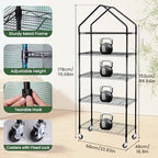 DazSpirit 4-Tier Mini Indoor Greenhouse with Grow Light, 70 x 23 x 19 in - Image 2