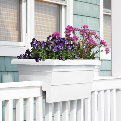 Root & Vessel Countryside Railing Planter Box, 24 Inch, White - Image 3
