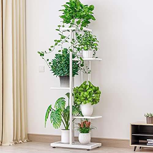 MTB Garden 5 Tier White Metal Plant Stand Indoor Outdoor Flower Pot Display Planter Shelf - Image 2