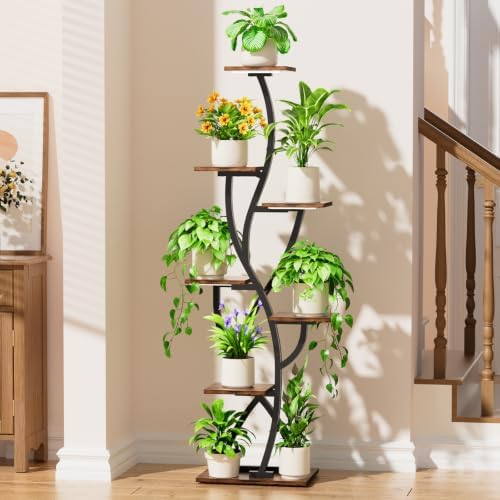 Plant Stand Indoor with Grow Lights - 7 Tiered Tall Lighted Plant Shelf - Image 4