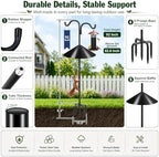 Gtongoko Squirrel Proof Bird Feeder Pole, 92" Shepherds Hook with Baffle - Image 4