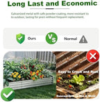 2PCS 12x2x1ft Galvanized Raised Garden Bed Outdoor Patio, Long Rectangular Metal Planter Boxes for Gardening, Vegetables, Flowers, Herbs.Silver,2 Pack - Image 4