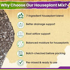 DUSPRO Pre-Mixed 7in1 House Plant Potting Mix,Drainage & Root Airflow, 20QT - Image 4