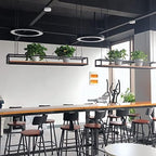 SOBS Creative Black Chain Hanging Wrought Iron Ceiling Basket Flower Stand Industrial Style Bar Restaurant Plant Pot Hanger Decorative Rack Floating Shelves Shelf (Size : 40x25x15cm) - Image 6