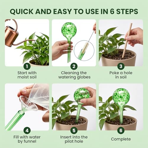 8Pcs Glass Plant Watering Globes,Self Watering Globes,Water Bulbs - Image 3