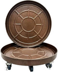 Plant Caddy with Wheels 20 Inch 2 Pack, Heavy Duty Metal Plant Stand & Dolly with Lockable Casters, Holds 310 lbs for Indoor Outdoor Large Flower Pots, Bronze by Kaoolaa