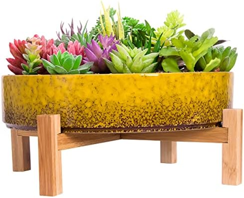 ARTKETTY Bonsai Pots, 11 Inch Large Succulent Pots with Drainage Stand - Image 2