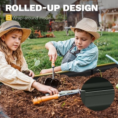 DWVO 2pcs 6 x 3 x 2 FT Raised Garden Bed Kit, Outdoor Galvanized Flower Bed with Gloves, Large Metal Planter Box for Vegetables, Flowers, Herbs, Fruits, Black - Image 4
