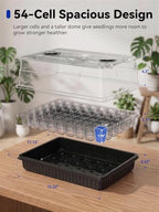 GLOWRIUM Seed Starter Tray with Grow Lights, 162-Cell Plant Germination - Image 2