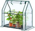 Mini Greenhouse for Indoor Outdoor: Ohuhu Tabletop Portable Green House with Waterproof Pad for Small Plants Nursery Germination, 36"x18"x33" Heavy-Duty PE Cover White by Ohuhu