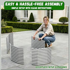 Raised Garden Bed Outdoor Upgrade Oval, 2 Pack Tall 8x4FT Galvanized Steel Raised Beds for Gardening, Above Ground Garden Bed Corrugated Metal for Vegetables and Flowers - Image 5