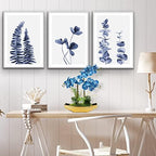 Briful Orchids Artificial Flowers 15" Blue Phalaenopsis Faux Orchid with Gold Pots Fake Orchid Fake Plant for Home Office Bedroom Christmas Table Wedding Party Decor - Image 5