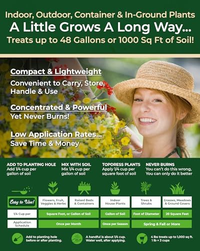 Organic Plant Magic - Truly Organic™ Slow Release Granular Fertilizer: Long-Lasting Plant Food Granules - Indoor & Outdoor Flowers, Vegetable Gardens, Fruit Trees, Shrubs, House Plants (Two 4 lb Bags) - Image 7
