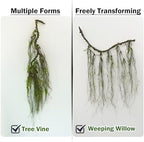 63inch Curly Faux Weeping Willow Tree Branches Hanging Moss Halloween Decor - Image 3
