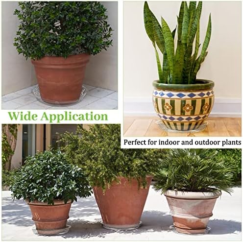 Shellwei 18 Pack 16 Inch Plastic Plant Saucers Extra Large Clear Flower Pot Drip Trays Plants Drip Tray Plant Drainage Tray Plants Saucer Trays for Indoors Outdoors - Image 7