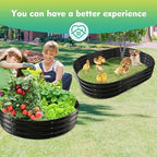 12 Inch Tall 36 Inch Diameter Round Black Raised Garden Bed Kits Outdoor - Image 7