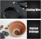 Bonsai Tool Kit - Aluminum Wire (1mm, 1.5mm, 2mm) - Black - 10M Rolls - Kit Includes Wire Cutter, Mesh Pads - Part Number: 15GD919 - Image 5