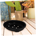 Outanaya 4 Pack Oval Bonsai Flower Pots, Plastic Large Planters for Plants - Image 5