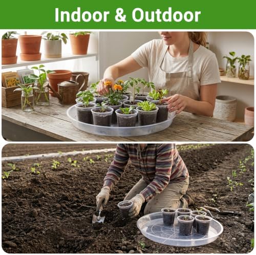 GREANER 16 Inch Plant Saucer Drip Tray, 10 Packs Planter Flower Pot Saucers - Image 7