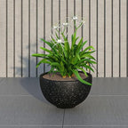 LeisureMod Iris Modern Tapered Round Planter – Iris Collection – Fiberstone + MgO Clay, 7–12″ – Sculptural Pot with Pre-Drilled Drainage, Weather‑Resistant for Indoor/Outdoor Use - Image 2