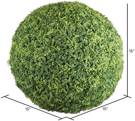 Vickerman Everyday 15" Artificial Mini Leaf Ball UV Resistant - Faux Indoor Outdoor Plant Ball - Greenery for Home Or Office Decor - Maintenance Free - Image 2