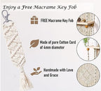 Macrame wall Hanging Shelf (Tier 2, Natural White) - Image 4