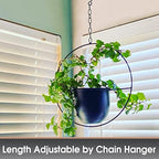 2 Pack Hanging Planter with 5.5" Pot, Metal Hanging Plant Holder - Image 2