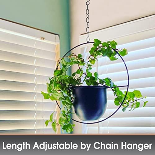 2 Pack Hanging Planter with 5.5" Pot, Metal Hanging Plant Holder - Image 2