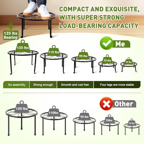 ESRICH 10 Pack Metal Plant Stand Outdoor, Plant Stands for Indoor - Image 5