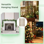 2 Pcs Wall Planter Holders, 11.8 x 35.4 Solid Wood Hanging Plant Trellis, Wall Planters for Indoor Outdoor Plants, Vertical Decor for Hanging Flower Pots - Image 5