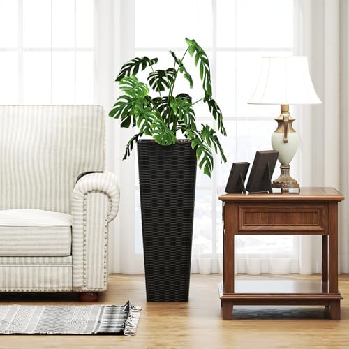 GIANTEX Planters for Outdoor Plants Set 2, 32" & 24" Tall Tapered Plants - Image 7