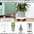 6 Packs 13 Inches Large Plant Caddy Plant Saucers on Wheels Rolling Plant Stands Heavy-Duty Plant Dolly Plastic Planter Roller Base Pot Movers Outdoor Plant Tray Coaster - Image 6