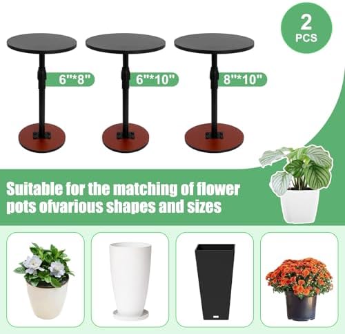2 Pack Adjustable Plant Risers for Inside Pots, Pot Riser 13-21" Height - Image 3