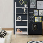Casual Home 100% Solid Wood 5-Shelf Ladder Bookcase, Standard, 72"H, White - Image 6
