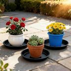 TITE Plant Saucer 16 inch,Heavy Large Planter Durable Thicker Plastic Plant Trays for Indoors and Outdoor,Plant Saucer Drip Trays,Black (16 inch, Black) - Image 3