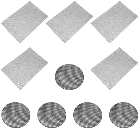 50pcs Round Plant Pot Drainage Mesh Screens Fiberglass Gasket Black by BCOATH