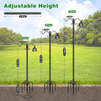 72inch Double Shepherd Hook for Outdoor, 1” Bird Feeder Pole,2Pack - Image 3