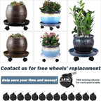 8 Packs Plant Caddy with Wheels 11.8" Plastic Rolling Plant Stands Heavy-duty Plant Dolly with Casters Indoor Outdoor Wheeled Plant Roller Base Large Planter Saucers Plant Mover - Image 4