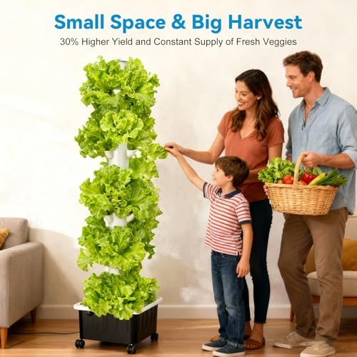 JESLED 15 Tiers Hydroponics Growing System Kits with 4 LED Grow Lights - Image 4