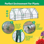 Miracle-Gro Greenhouse, Quick Snap Assembly, Clear, 3'x8'x3' - Image 7
