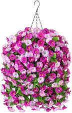 Ammyoo Artificial Fake Hanging Flowers Basket for Spring Summer Decor by Ammyoo