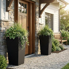 SnugNiture Taper Tall Planters 30 Inch Set of 2, Large Planter for Indoor Outdoor Plants, Modern Flower Pot Containers Large Decorative Tree Planter, Black - Image 5