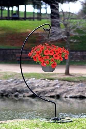 Ashman Shepherd Hook Stand, Bird Cage Stand, Outdoor and Indoor Flower Basket, Patio Plant and Bird Feed Station Stand(2 Pack) - Image 2