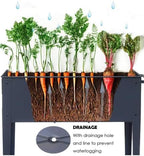 48.5*24.5*35.4in Raised Garden Bed, Raised Planter Box with Legs Outdoor Elevated Garden Bed On Wheels for Vegetables Flower Herb Patio （Black） - Image 5