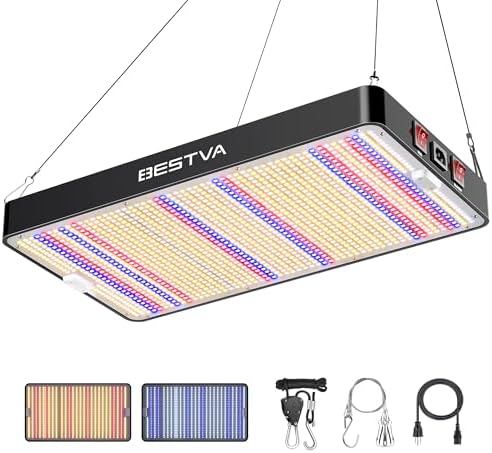 DC3000 Grow Light for Indoor Plants, Dimmable Full Spectrum LED Plant Light by BESTVA
