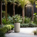 Kante Accent Round Column Weathered Concrete Planter 17.7" Tall, Outdoor - Image 5