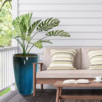 2PCS 21in Tall Planter for Outdoor Plants Large Flower Pots Blue - Image 2