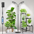 Aumtrly 2 Head Grow Light Full Spectrum, Black, with 68" Adjustable Stand by Aumtrly